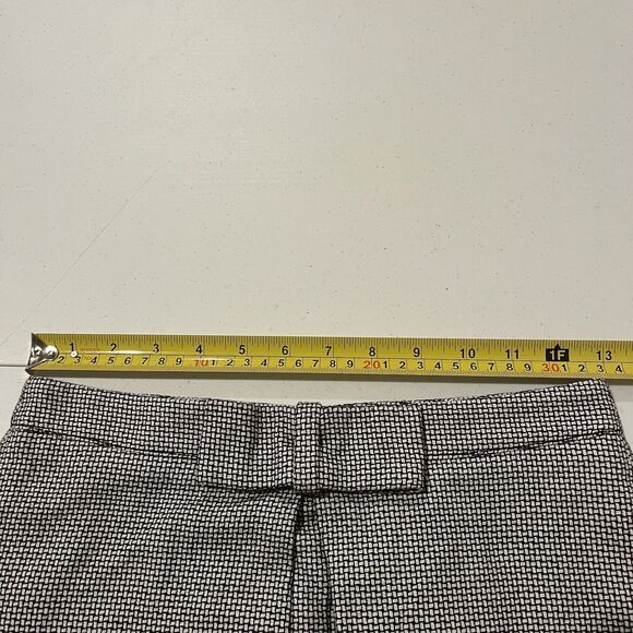 Ann Taylor Loft Skirt Size 0P(26") Check Black/White with Bow Center Pleat Lined - Picture 6 of 9